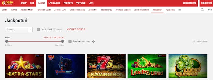 Bifează căsuța „Gamble” din cadrul Filtrelor pentru a vedea doar jocurile cu această funcție