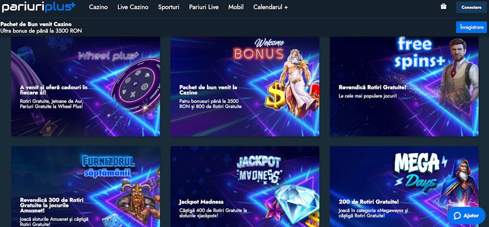 O parte din bonusurile disponibile la PariuriPlus.