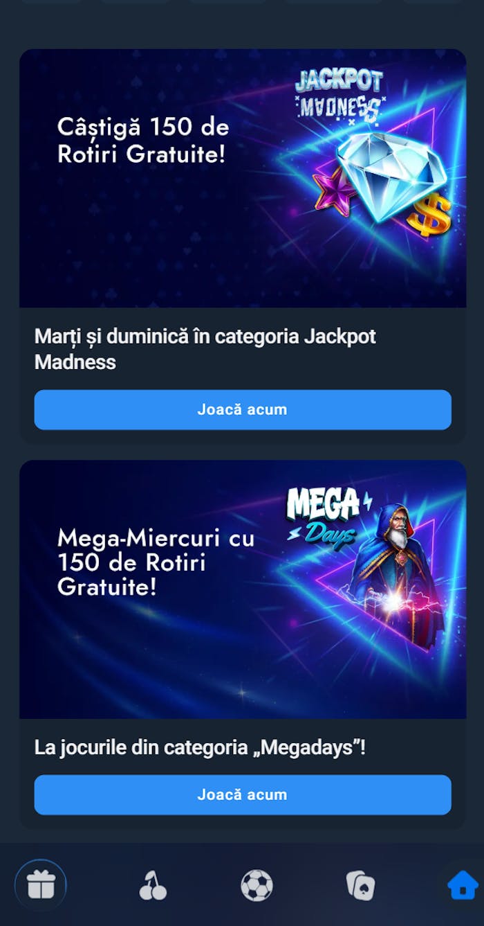 Alte oferte PariuriPlus rotiri gratuite pe care le poți lua de luni până duminică.