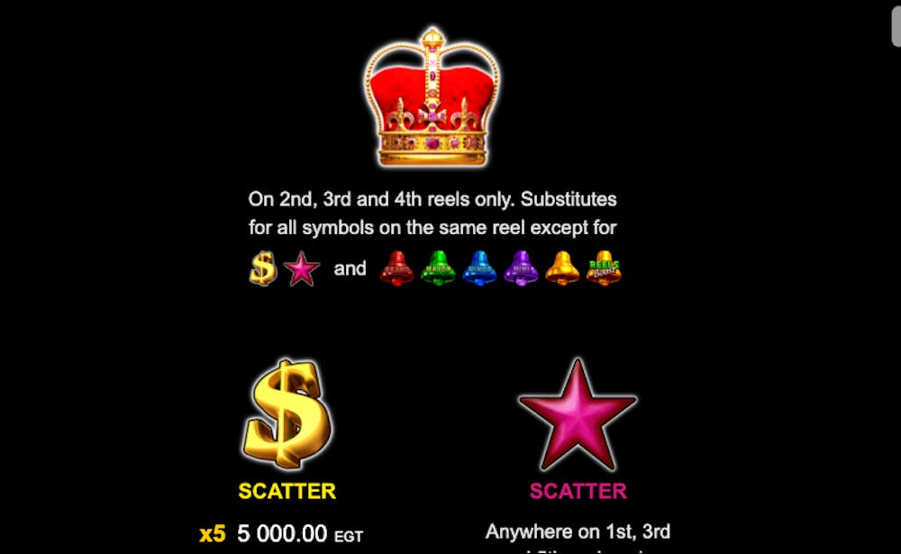 Cele mai mari simboluri la 40 Shining Crown Bell Link.