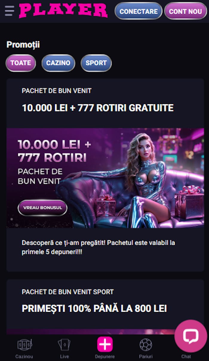 Cel mai mare Player casino bonus de bun venit pe care îl poți lua la primele 5 depuneri cu 5 coduri.