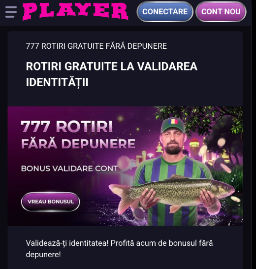 Primești 777 rotiri gratuite la verificarea contului. 