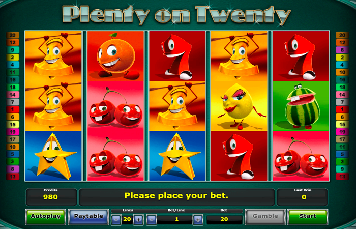Plenty on Twenty demo – RTP, Volatilitate și Funcții logo