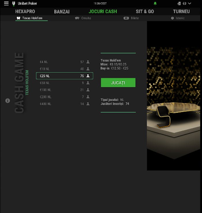 În mediul online poți alege masa de poker la care vrei să joci. 