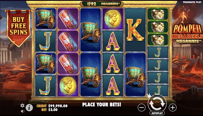 Pompeii Megareels Megaways demo & detalii – RTP și funcții logo