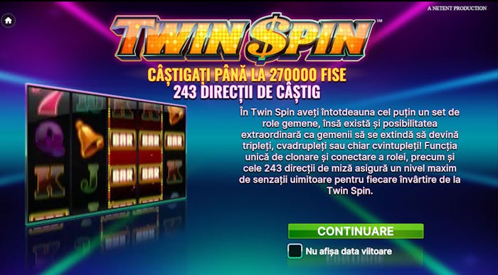 La Twin Spin ai multe moduri de câștig.