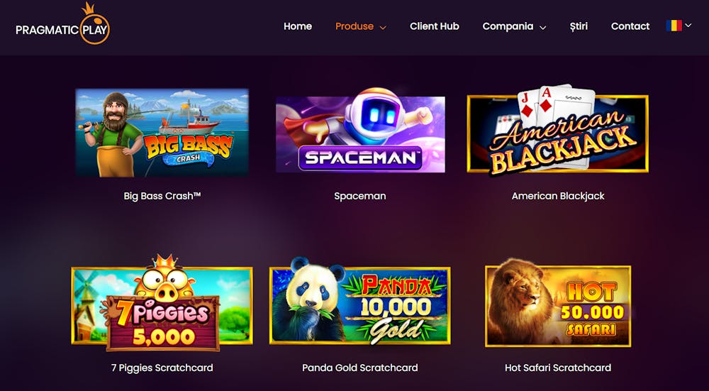 Alte jocuri de noroc oferite de Pragmatic Play.
