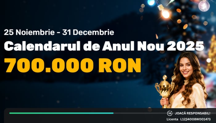 Top Calendar Craciun casino pentru  toti jucătorii pe Prima Casino cu premii de 700000 lei.