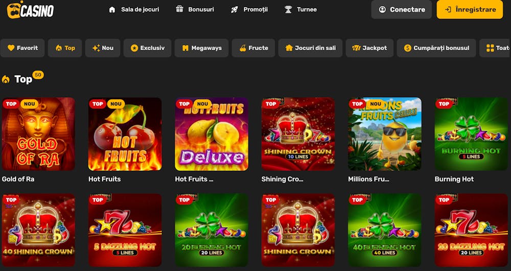 Câteva dintre sloturile online disponibile pe platforma Prima Casino.