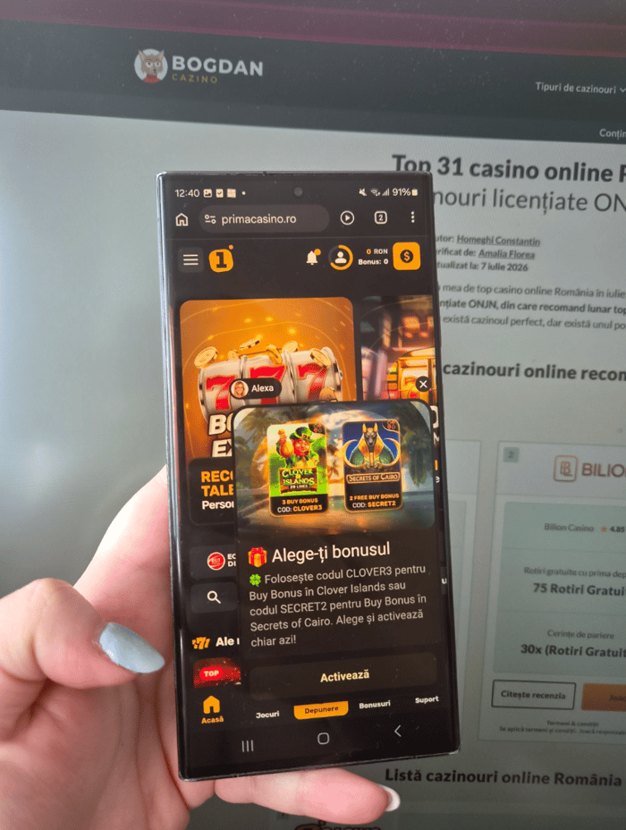 Am testat personal bonusurile și promoțiile Prima Casino pe mobil.