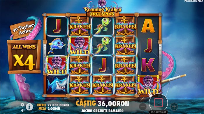 Rundă câștigătoare la Release the Kraken.