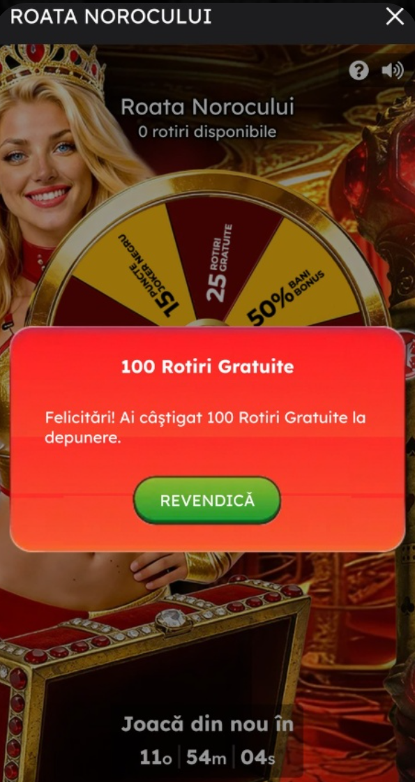 Ce am câștigat din Roata Norocului pe Joker casino ca bonus.