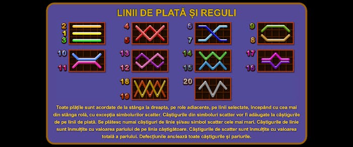 20 de linii de plată disponibile la 20 Super Hot.