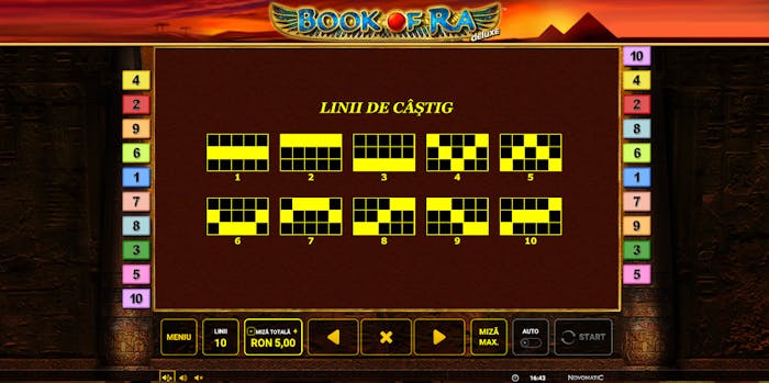 Linii de plată Book of Ra.