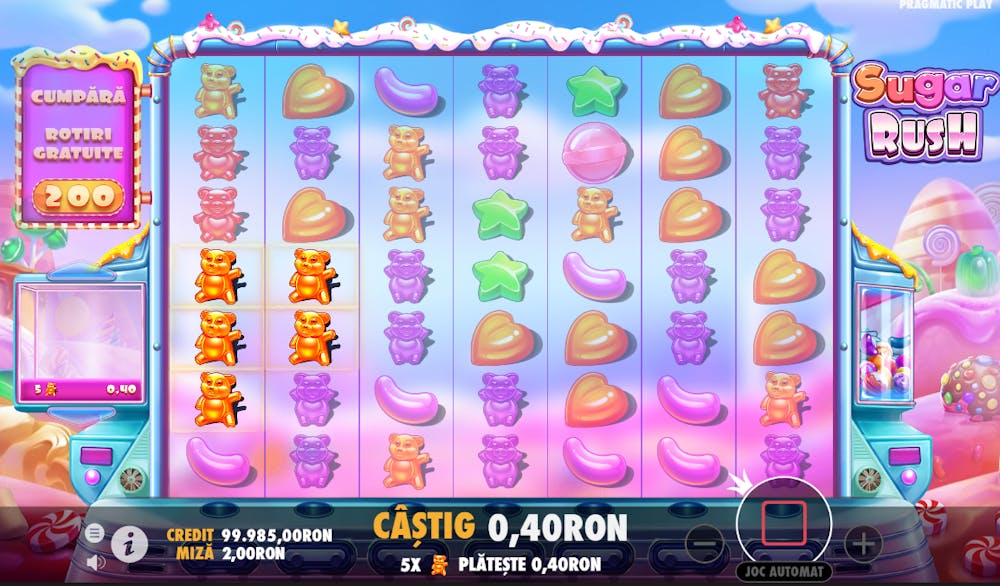 O rundă din timpul unei sesiuni Sugar Rush.