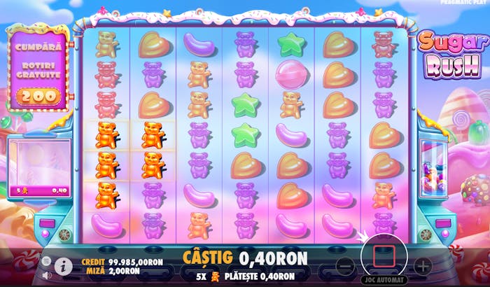 O rundă din timpul unei sesiuni Sugar Rush.