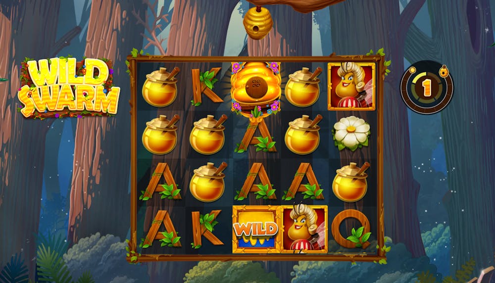 Grafica jocului de păcănele Wild Swarm.