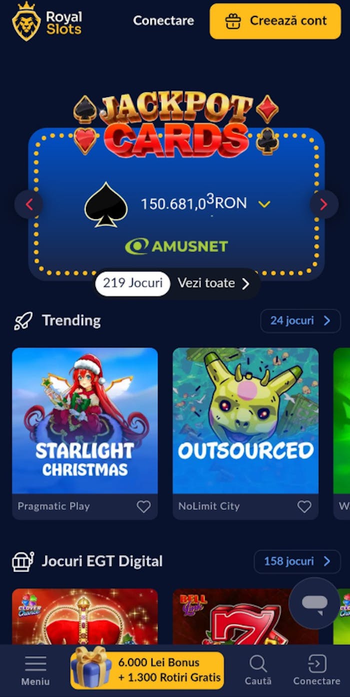 Top jackpoturi de la Royal Slots Ro și premii de peste 150 de mii de RON.