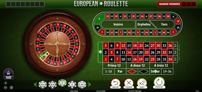 European Roulette la un cazino online din România.