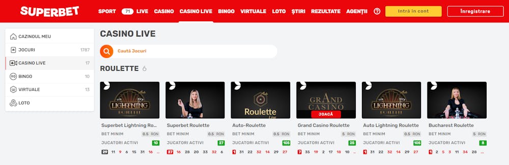 ruleta online Superbet casino