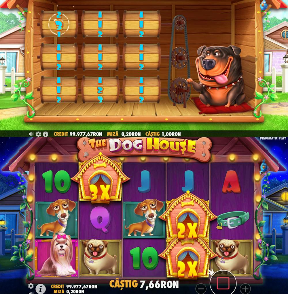 Funcția bonus la The Dog House.