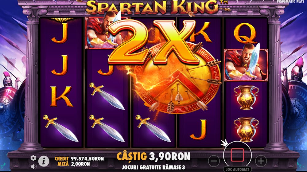 Scattere și funcții bonus la Spartan King.