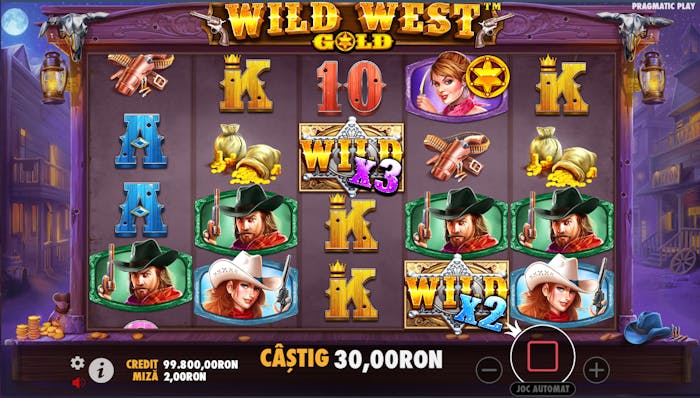 scatter si functii bonus wild west gold