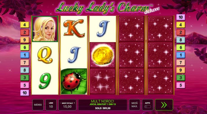 O rundă câștigătoare la Lucky Lady’s Charm Deluxe.