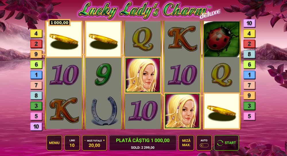 Rotire norocoasă la Lucky Lady’s Charm Deluxe.