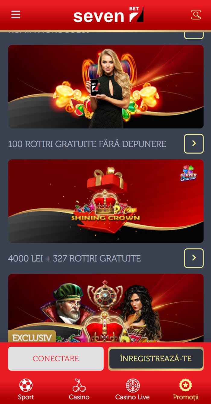 Primele oferte de bun venit care se activează fără cod bonus Seven casino.