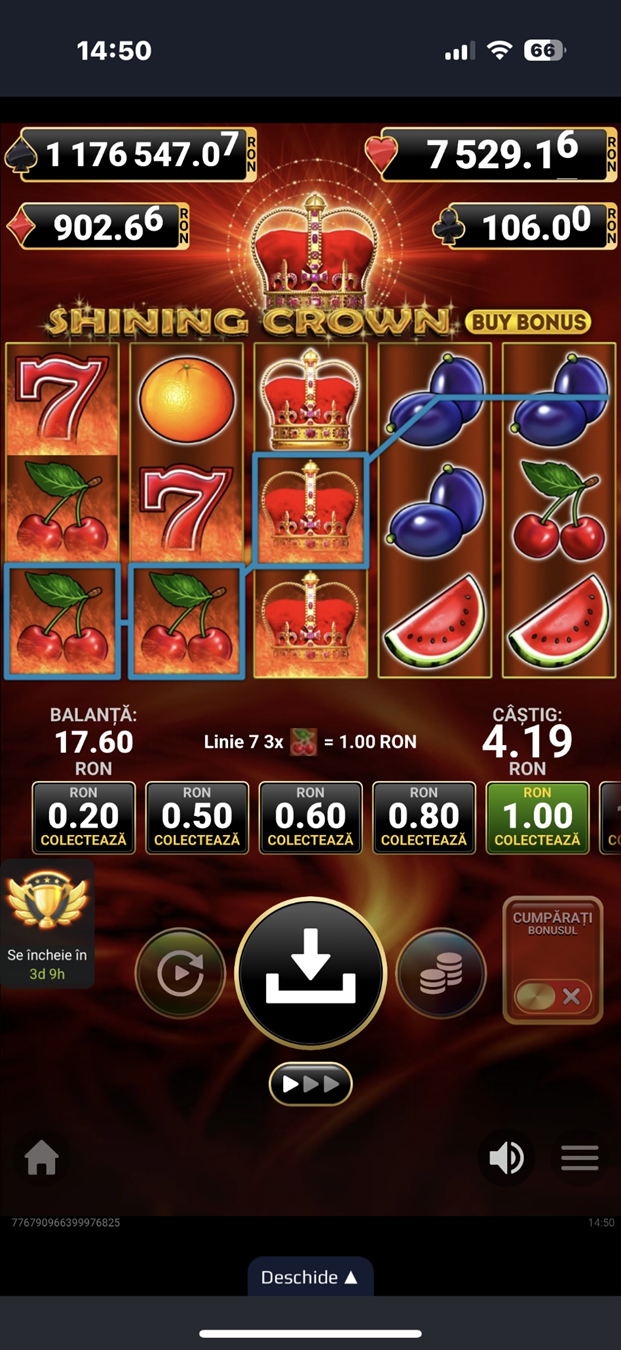 Câștig la Shining Crown Buy Bonus la NetBet casino.