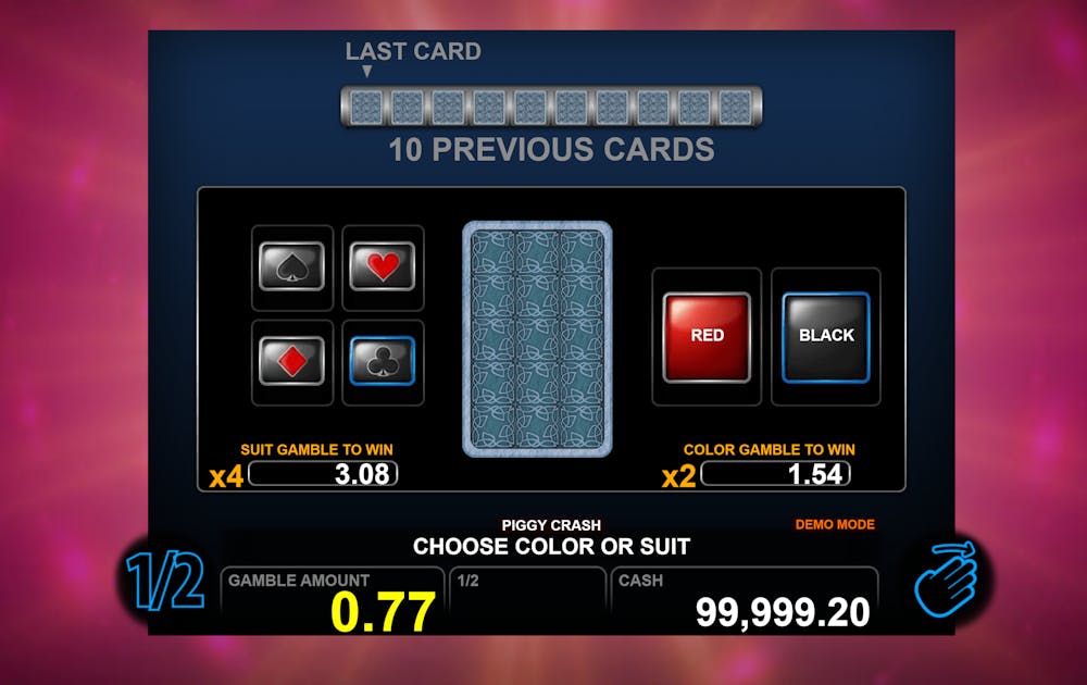 Dublaj suit/ simbol la slotul Piggy Crash de la CT Interactive.