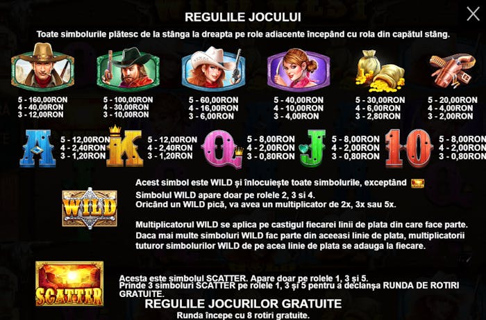 simboluri wild west gold