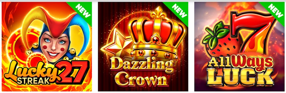 Lucky 27, Dazzling Crown și All Ways Luck sunt jocuri dezvoltate de Endorphina