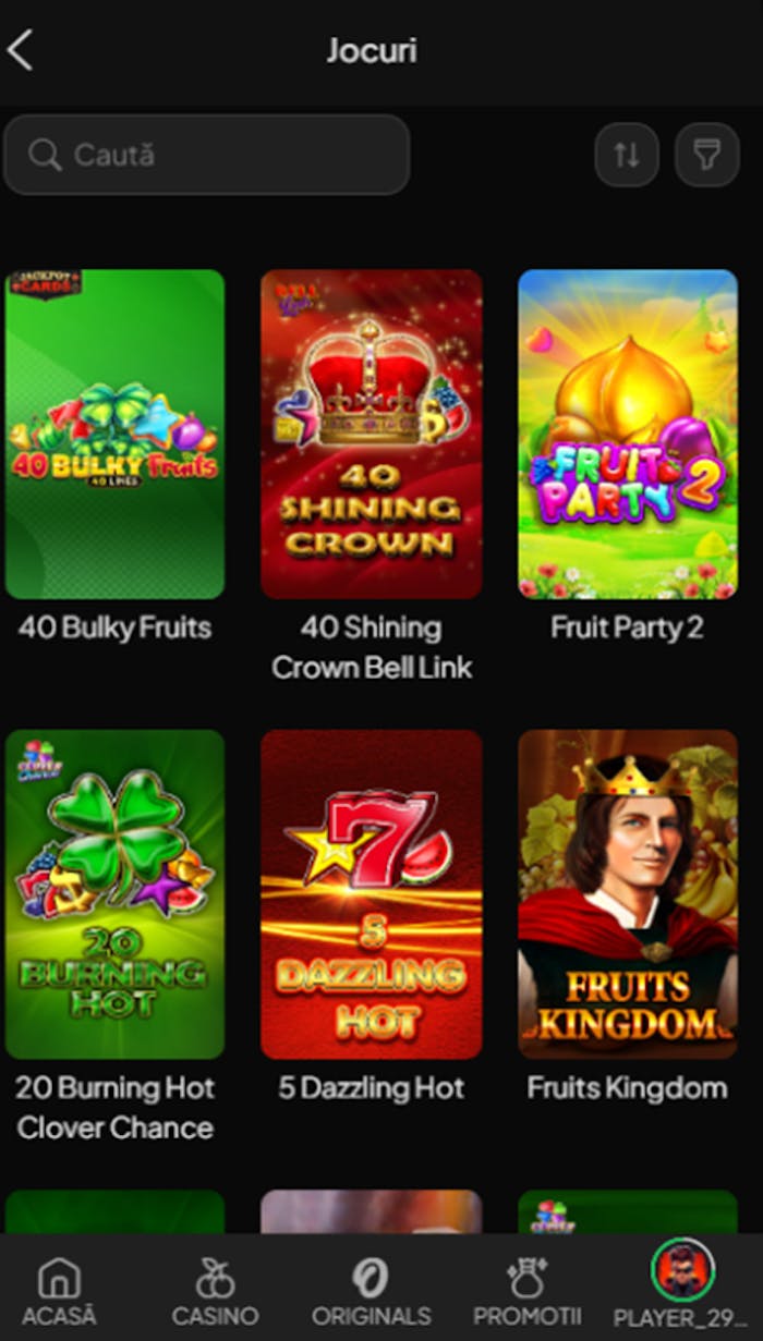 Jocuri ca la aparate din oferta Păcănele casino.