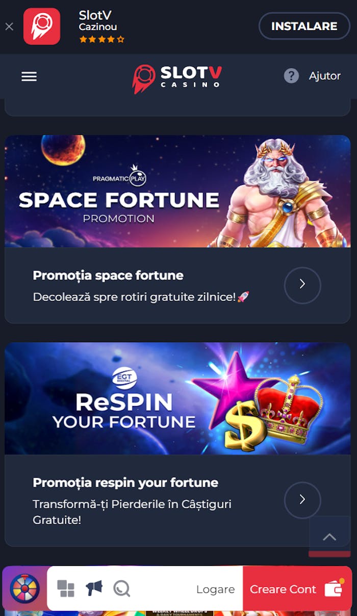 Cele mai noi bonusuri SlotV din 2025 fără cod promoțional.