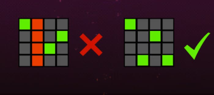 Modul de formare a combinațiilor câștigătoare la Slot Vegas Megaquads.