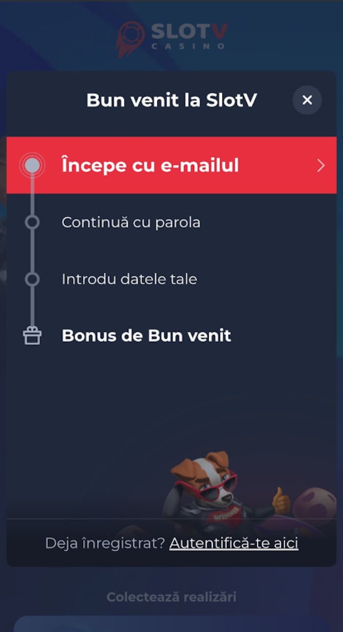 Cum deschizi un cont pe SlotV online casino prin completarea datelor de la e-mail la CNP.