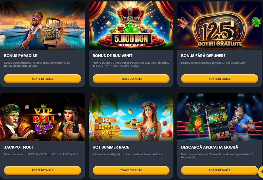 Cele mai noi promoții Spin casino pe care le poți lua dacă ai cont deschis.