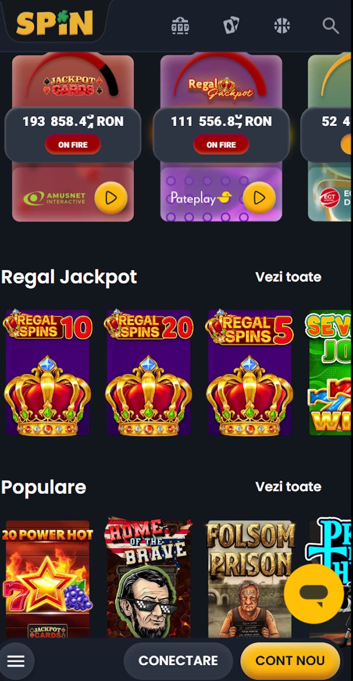 Exemplu de pacanele și jackpot regal de peste 190 de mii de lei pe casino Spin.ro.