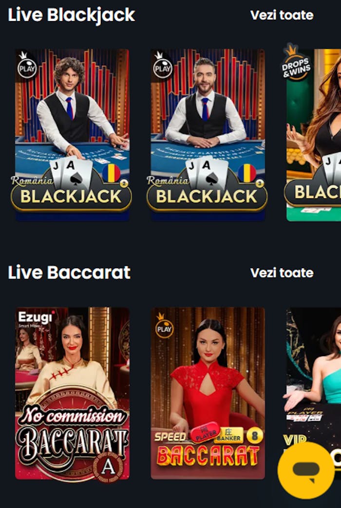 Mese live disponibile pe Spin Romania.