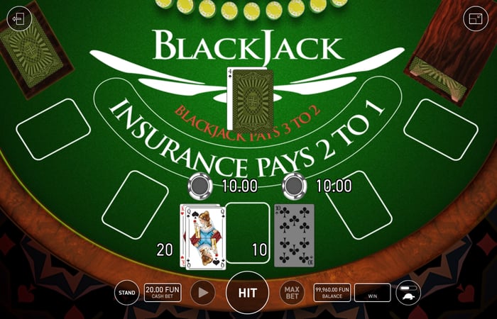 Împărțirea perechilor de 10 în blackjack.
