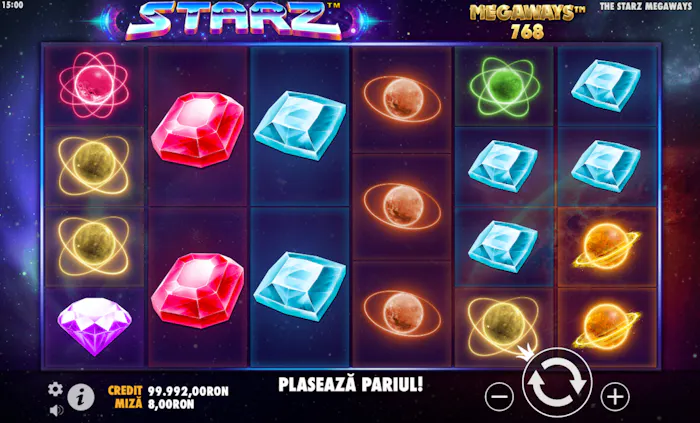 Starz Megaways demo &#038; detalii – RTP, volatilitate și funcții speciale logo