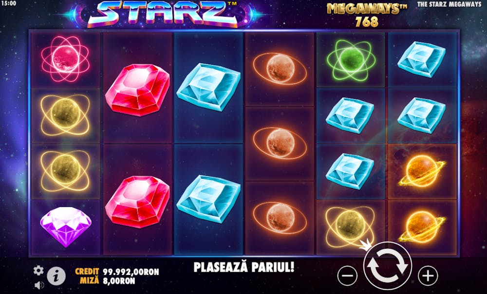 Starz Megaways demo &#038; detalii – RTP, volatilitate și funcții speciale logo