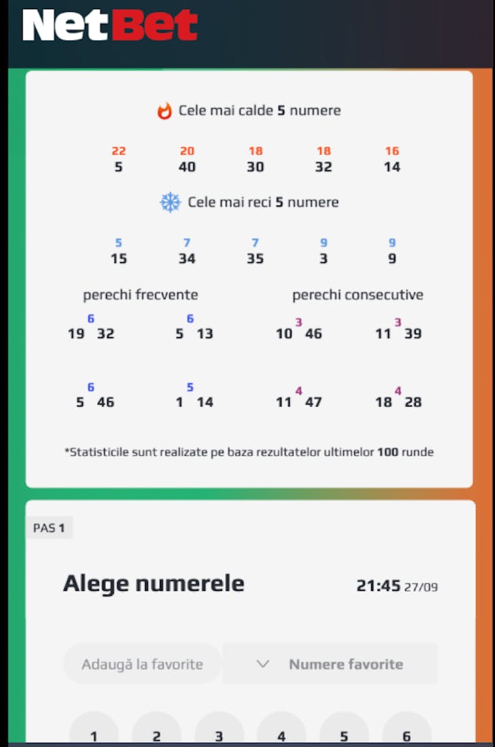 La Netbet ai parte și de statistici cu cele mai extrase numere la loto Irlanda. 