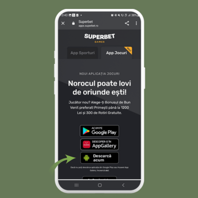 Caută Superbet apk din browser