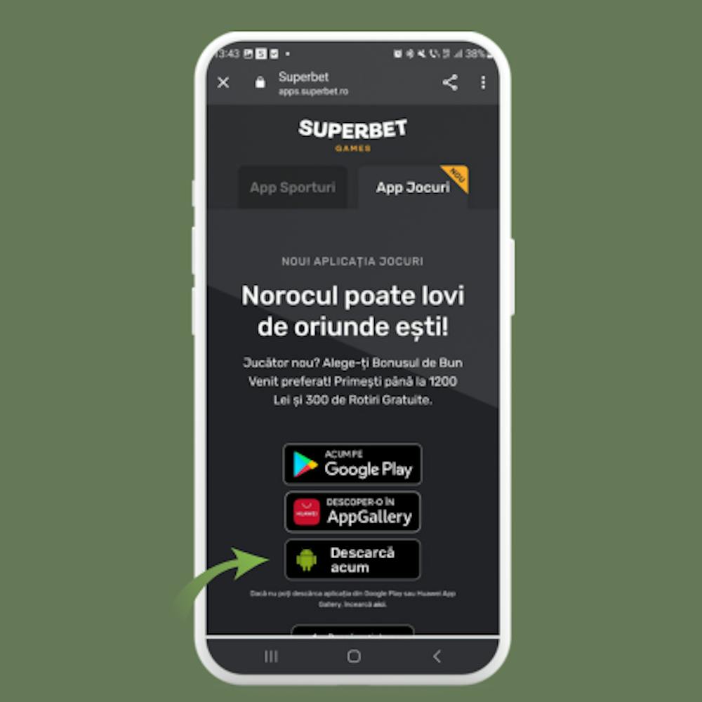 Caută Superbet apk din browser