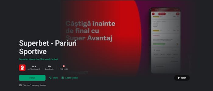 superbet aplicatie pariuri
