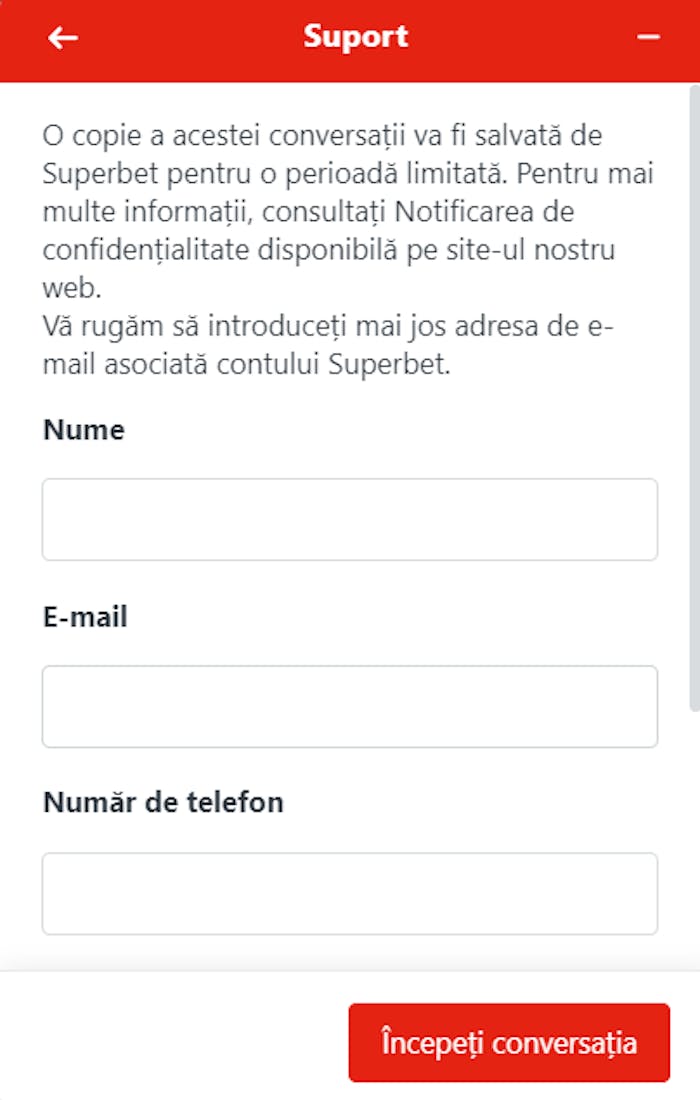 live chat superbet