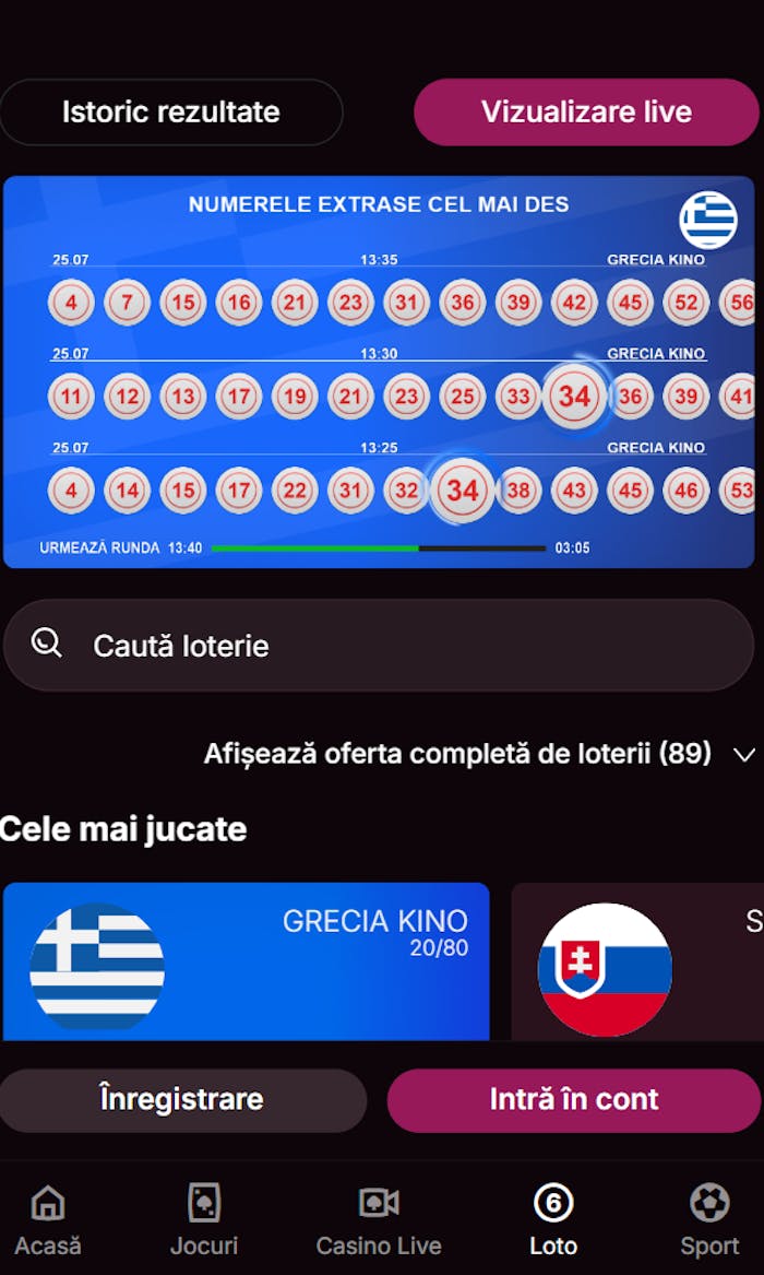 Jocuri de loto de la Superbet online casino.